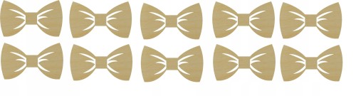 Kokardka z drewna 1 drewniany scrapki 3cm 10szt