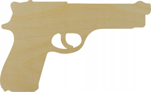 Pistolet z drewna dekor dziki zachód drewno 15cm