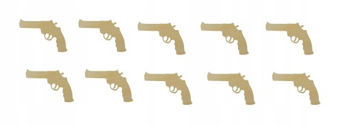 Pistolet rewolwer broń 1 zabawka 3cm 10szt