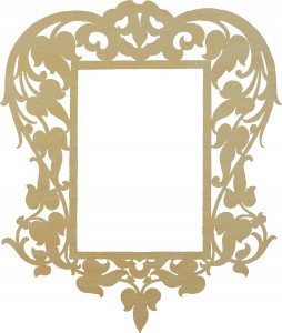 Drewniany decor dekor ramka ze sklejki 15cm