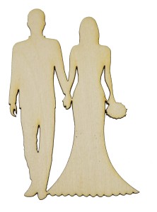 Drewniany dekor ślub Wedding para młoda 3 10cm