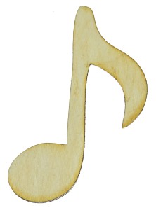 Drewniany dekor muzyka, zaproszenia nutka 10cm
