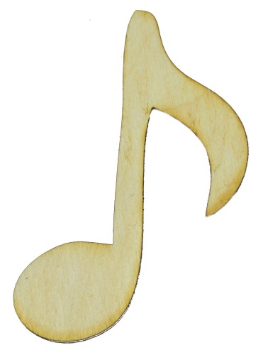 Drewniany dekor muzyka, zaproszenia nutka 5cm