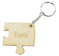 Breloczek grawerowany z imieniem dla par puzzle