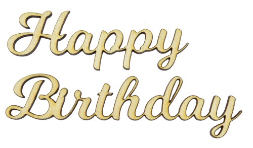 Napis drewniany HAPPY BIRTHDAY 5cm