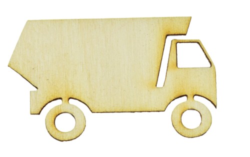 Drewniane scrapki CIĘŻARÓWKA 5cm