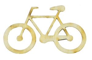 Drewniane scrapki ROWER 10cm decoupage