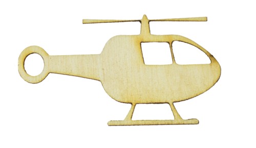Drewniane scrapki HELIKOPTER 15cm decoupage