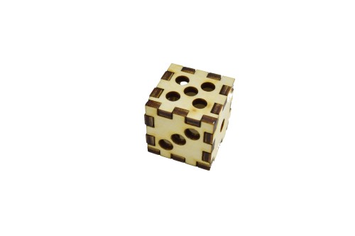 Drewniana kostka do gry decoupage EKO sklejka gra