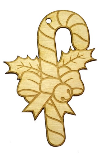 Cukierkowa laska z drewna święta scrapbooking 10cm