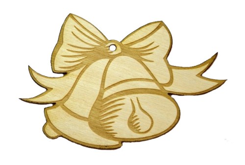 Dzwonki z drewna święta scrapbooking 10cm