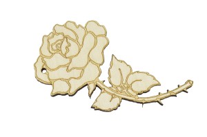 Grawerowana róża drewniana dzień kobiet 20cm