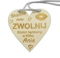 ZAWIESZKA DO AUTA SAMOCHODU SERCE PLUS GRAWER IMIĘ
