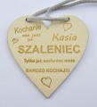 ZAWIESZKA DO AUTA SAMOCHODU SERCE PLUS GRAWER IMIĘ
