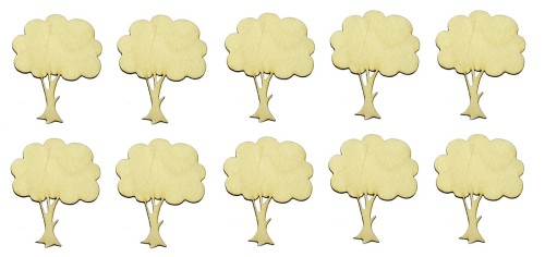 Drewniany dekor drzewo 3cm (10szt)