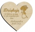 Podziękowanie dla gości Komunia Serduszko z aniołkiem różańcem mix