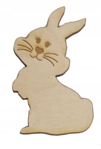 Drewniany królik zajączek Wielkanocny ozdoba ze sklejki do decoupage