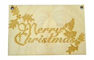 Szyld zawieszka Merry Christmas sklejka 30cm