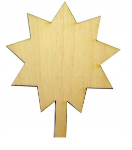 Gwiazda na patyku EKO decoupage sklejka 10cm