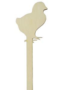 Drewniany topper Wielkanoc kurczaczek ozdoba stroik świąteczny 