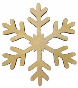 Śnieżynka drewniana decoupage święta sklejka 10cm