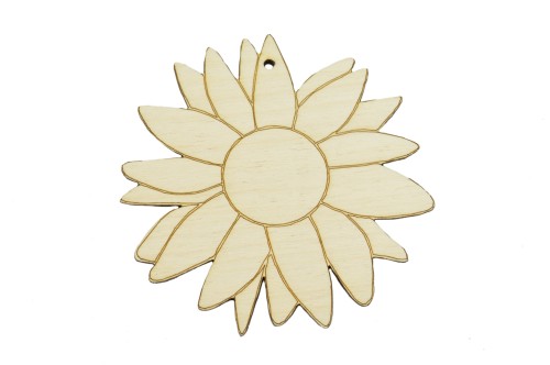 Drewniany dekor kwiat grawerowany SKLEJKA 30cm SW2