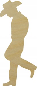 Kowboj 4 z drewna scrapbooking Scrapki sklejka 5cm