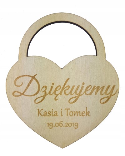 Grawerowane Podziękowanie na ślub dla gości i rodziców na wesele