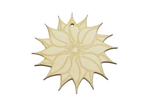 Drewniany kwiat grawerowany 30cm SW5 Dekory