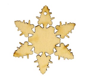 Śnieżynka z drewna zawieszka święta 20cm