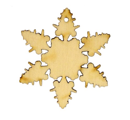 Śnieżynka z drewna zawieszka święta 20cm