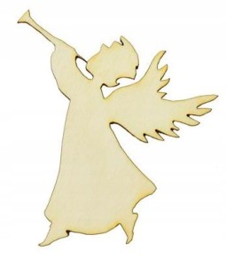 Aniołek drewniany decoupage święta 30cm
