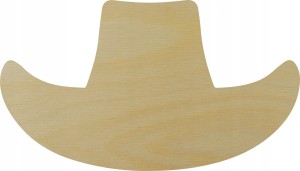 Kapelusz 3 cowboy z drewniana ze sklejki 10cm