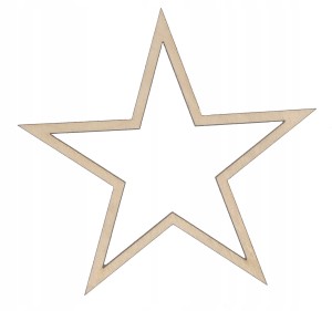 Drewniana obręcz baza do makram 30cm gwiazda