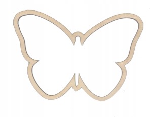 Drewniana obręcz baza do makram 25cm motyl