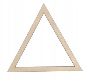 Drewniana obręcz baza do makram 30cm trójkąt
