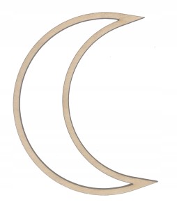 Drewniana obręcz baza do makram 25cm księżyc