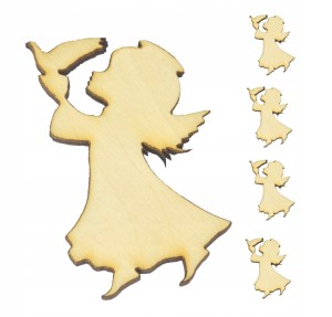 Aniołek ozdoba Drewniana DECOUPAGE święta 5cm 5szt