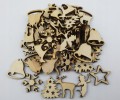 Mini drewniane dekoracje na Święta MIX 60szt 2,5cm