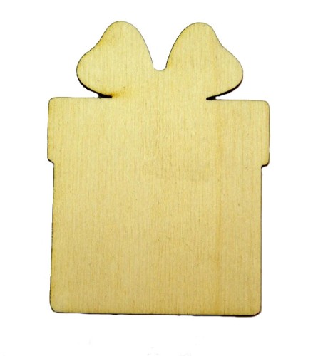 Prezent z drewna scrapki święta 15cm