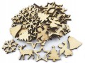 Mini drewniane dekoracje na Święta MIX 60szt 2,3cm