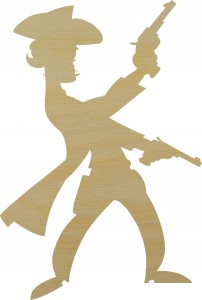 Kowboj 5 z drewna dekor sklejka 3mm 15cm