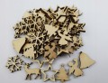 Mini drewniane dekoracje na Święta MIX 60szt 2,3cm