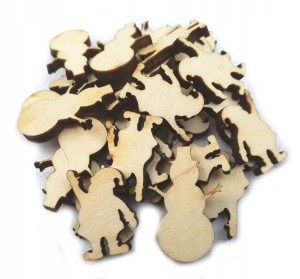 BAŁWAN MIKOŁAJ 24szt 12x2cm + 12x2,5cm Święta