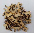 RENIFERY Drewniane Renifer 24szt 12x2cm i 12x2,5cm
