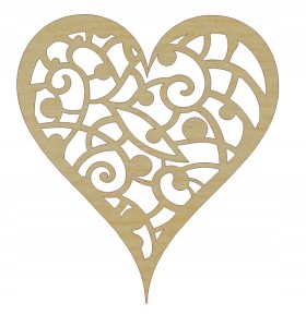 DREWNIANE SERCE 15cm serduszko do decoupage na ślub wesele