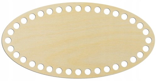 Dno wieczko baza do szydełkowania 24x12cm, 10mm