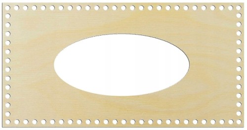 Dno wieczko baza do szydełkowania 21x10cm, 5mm