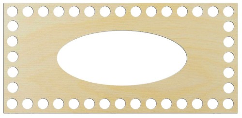 Dno wieczko baza do szydełkowania 21x10cm, 10mm