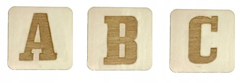 Literki inicjały drewniane cyferki napis grawer ślub wesele 6cm